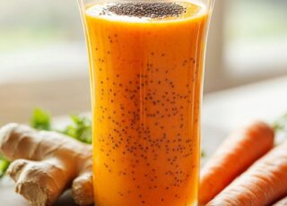 Suco de cenoura com gengibre para imunidade e pele saudável